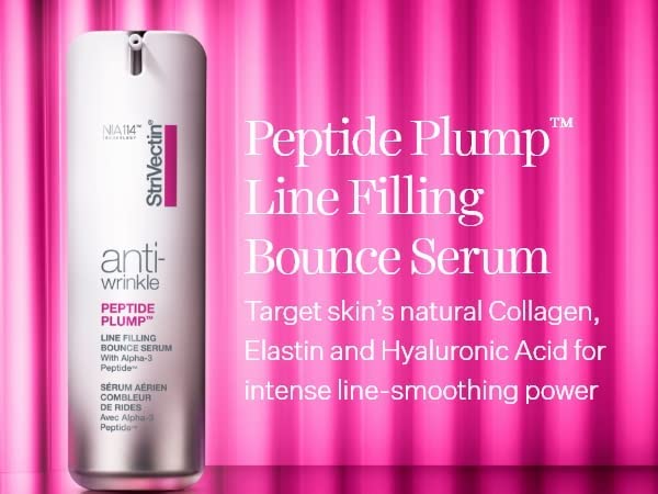Serum with Anti-Wrinkle Peptides for Women - Firms and Plumps Skin - 1 oz