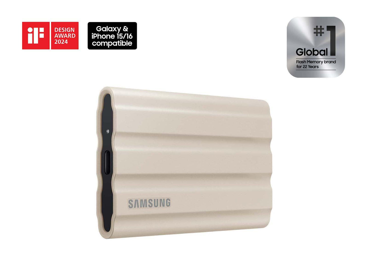 SSD SAMSUNG T7 Shield 2TB Beige