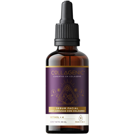 Collagenic | Serum Antiarrugas y Antiedad 6 en 1| Retinol y Colágeno Hidrolizado 50 ml | Serum Facial facial| Adicional con Baba de Caracol, Inositol, Vitamina E y Acido Hialurónico