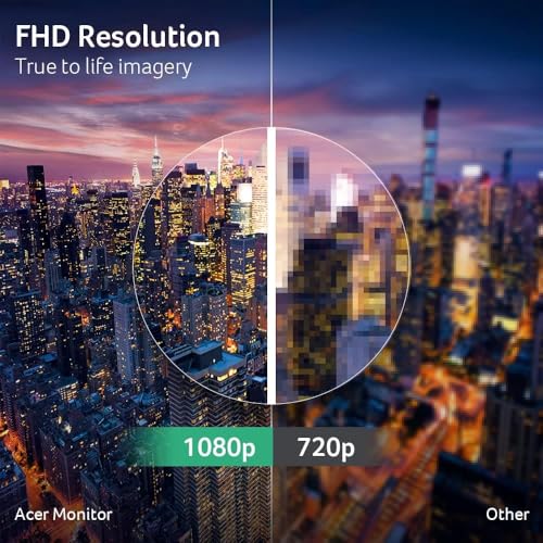 Acer Monitor EK0 21.5" Ultra Slim Full HD (1920x1080) 100Hz | Tiempo de Respuesta 1ms (VRB) | Panel VA Tecnología AMD FreeSync | Diseño ZeroFrame | Puertos HDMI y VGA