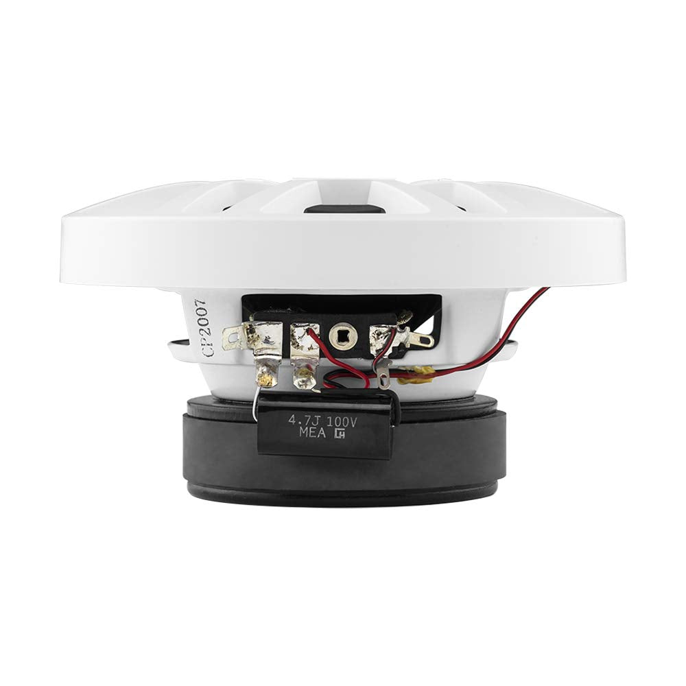 DS18 MP4/WH - Altavoz Marino Blanco - 4 Pulgadas, 2 vías, 150 W máximo, 100% Estable a los Rayos UV, IPX5 Marino, 4 ohmios - para Todos los Elementos, UTV, ATV y Jeep (2 Altavoces)
