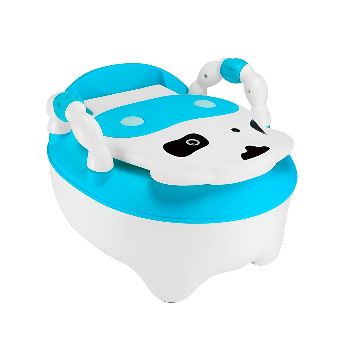 Baño de Entrenamiento Raganet Azul con Asiento Acolchonado y Recargaderas para Bebés en Etapa de Desarrollo