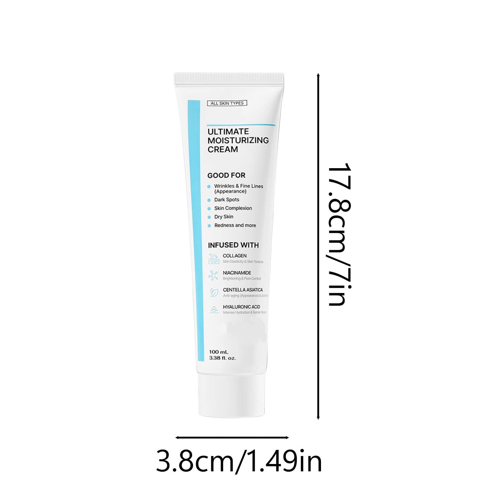 Crema Facial Coreana 100ml: Fórmula Juvenil, Cuidado de la Piel Vegano - Pack de 2