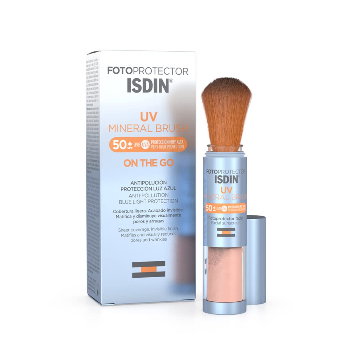 ISDIN Fotoprotector Uv Mineral Brush SPF 50+ | Antipolución, Acabado Invisible