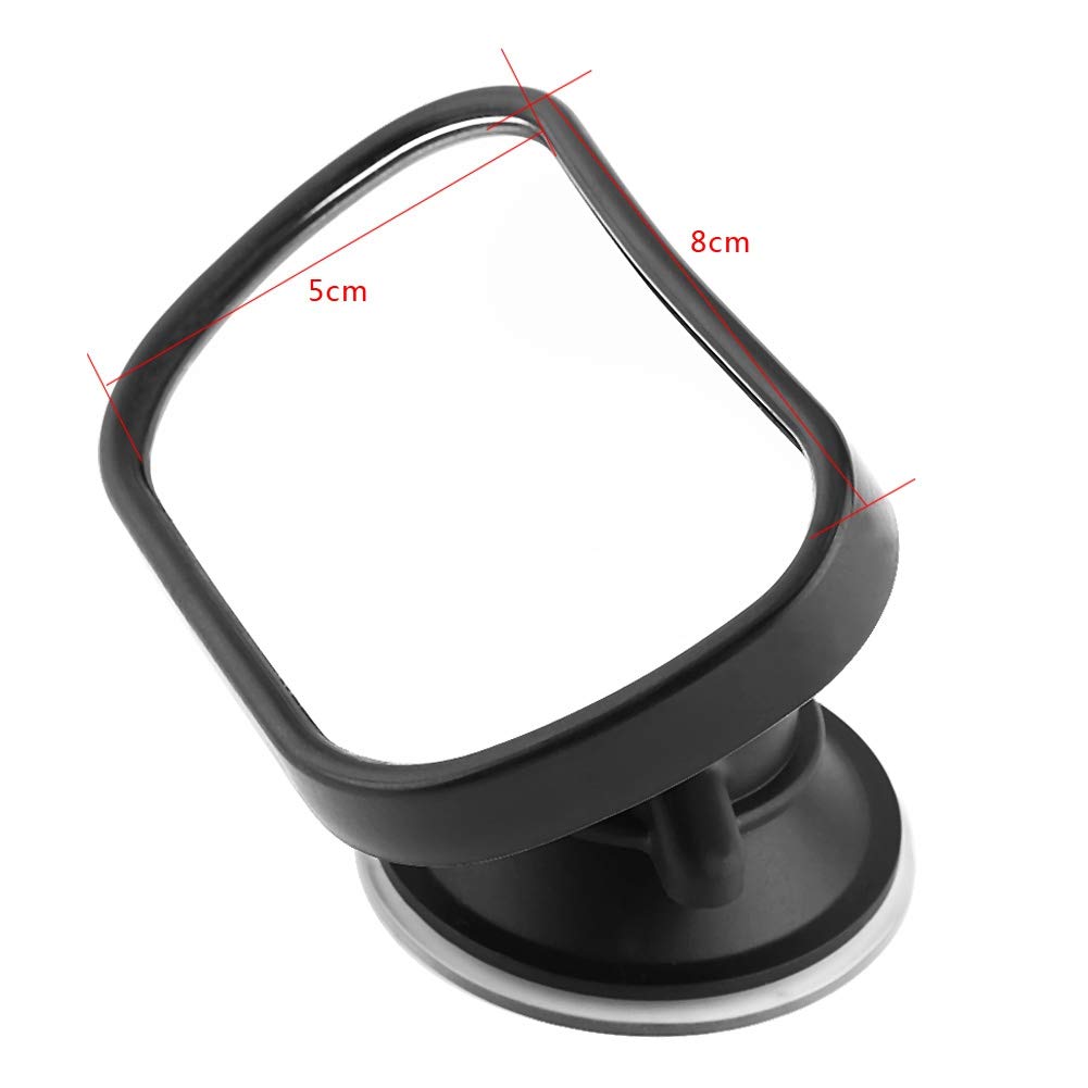 Espejo retrovisor de seguridad de 1 pieza Espejo Retrovisor de Bebé Auto Espejo coche bebé espejo ajustable para el asiento trasero del niño del bebé con clip de ventosa