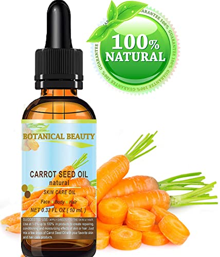 CARROT SEED OIL 100% Pure / Natural. Cold Pressed / Undiluted / Kosher Certified. Skin Care.0.33 Fl.oz.- 10 ml. by Botanical Beauty