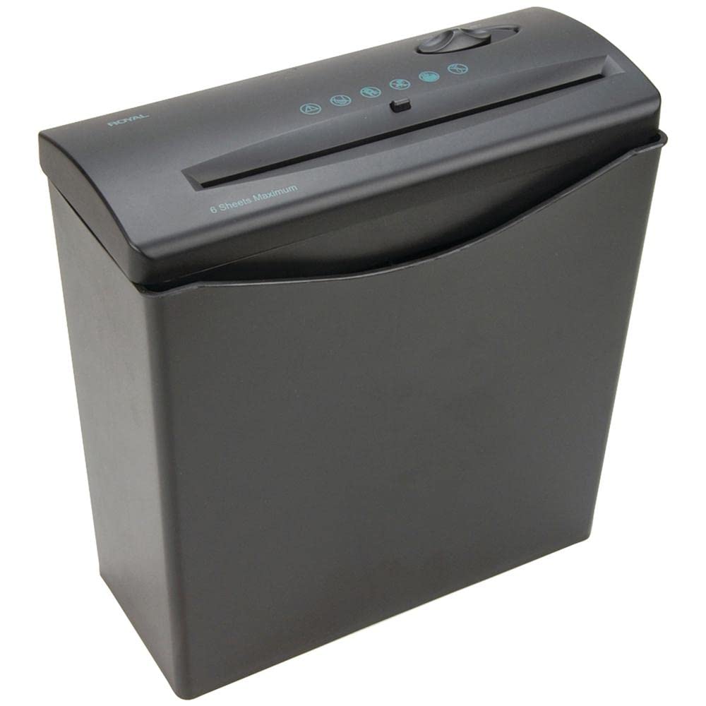 Trituradora de Papel Royal JS55 Negra con Capacidad de Corte para 6 Hojas y Depósito de 10 Litros