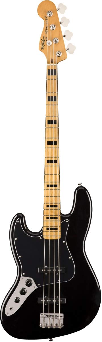 Fender - Squier Classic Vibe 70s Jazz Bass, negro, zurdo, diapasón de arce