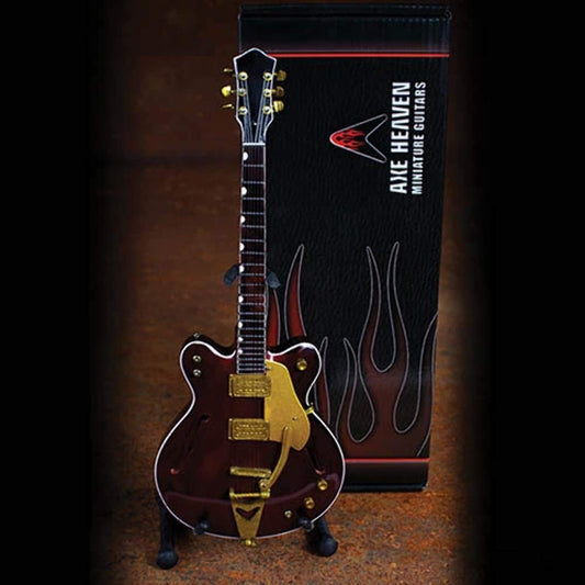 Miniatura de Guitarra George Harrison Axe Heaven marrón Cuerpo Hueco