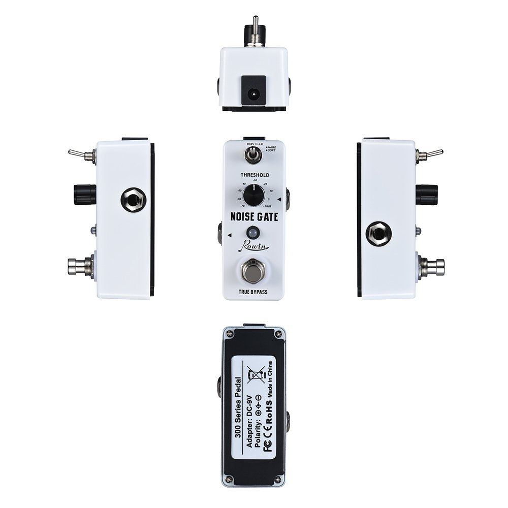 Genérico Pedal de Efectos de Guitarra con reducción de Ruido Noise Gate, 2 Modos, Carcasa de aleación de Aluminio, Bypass Real
