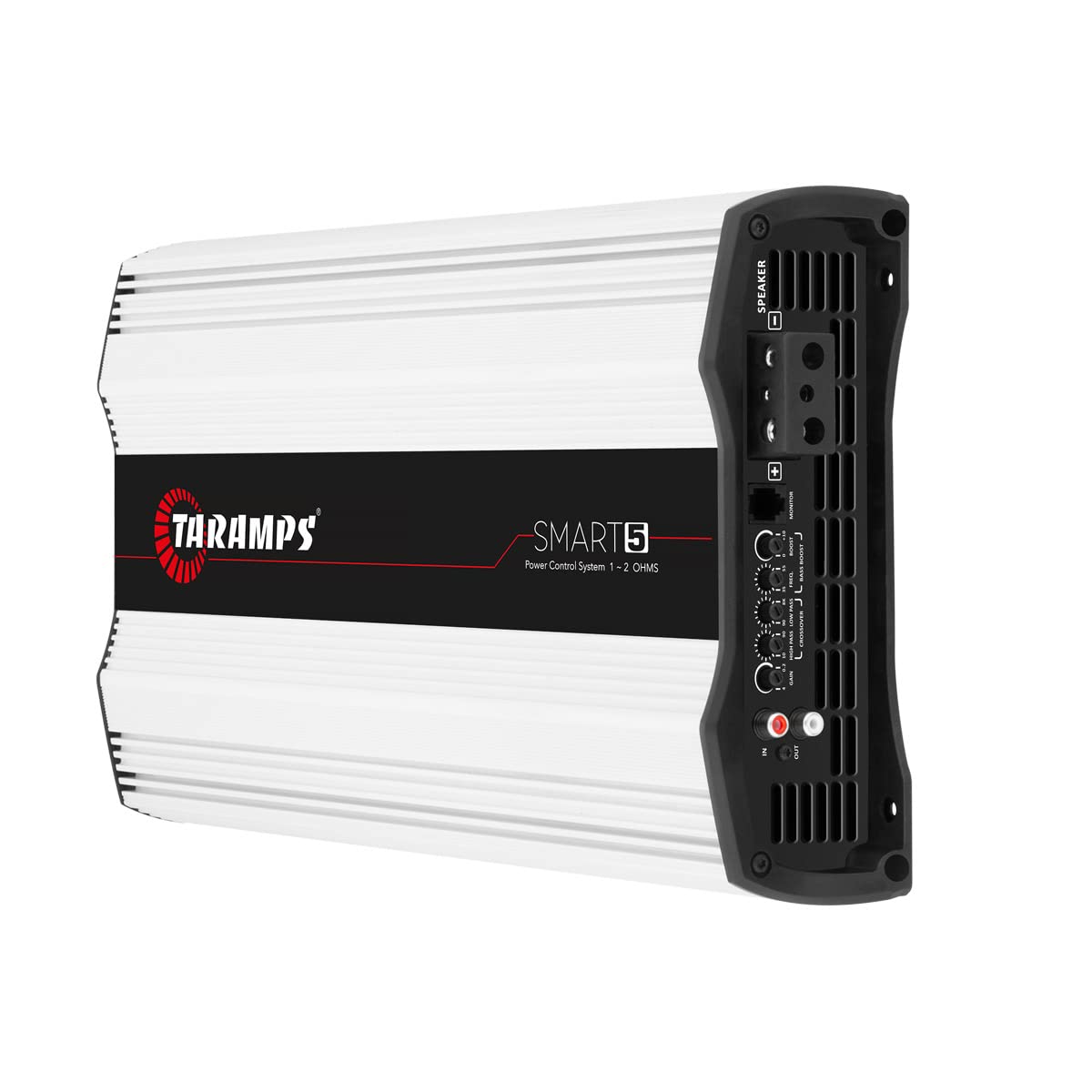 Amplificador Taramps Smart 5 Blanco 5000 Vatios RMS Multi-impedancia para Coche