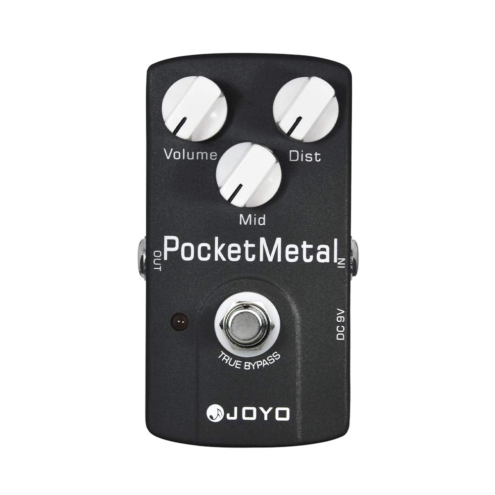 JOYO - Pedal de distorsión de metal enorme distorsión con perilla media para efecto guitarra eléctrica - True Bypass (Pocket Metal JF-35)