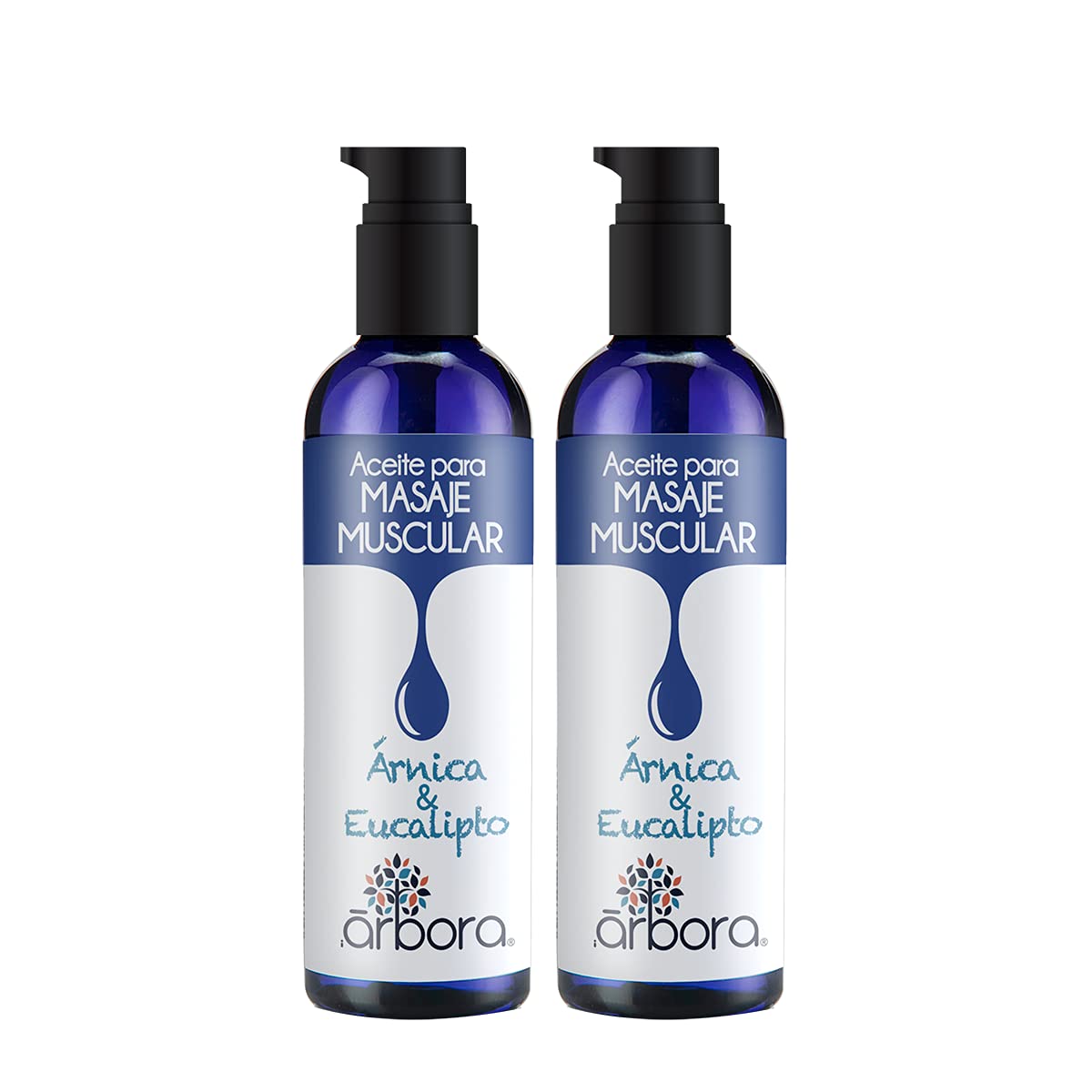 Aceite de Masaje Árbora Árnica con Eucalipto y Menta para Relajación Muscular 2 Pack