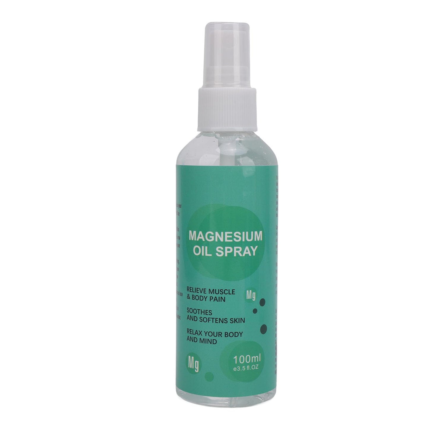 Spray de Aceite de Magnesio Puro Niebla Mineral Esencial para Alivio de Tensión Muscular 100 ml