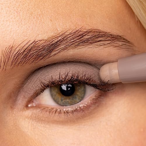 Palladio Barra de sombra de ojos impermeable con esponja mezcladora, aplicación duradera y sin esfuerzo, Matte Mocha