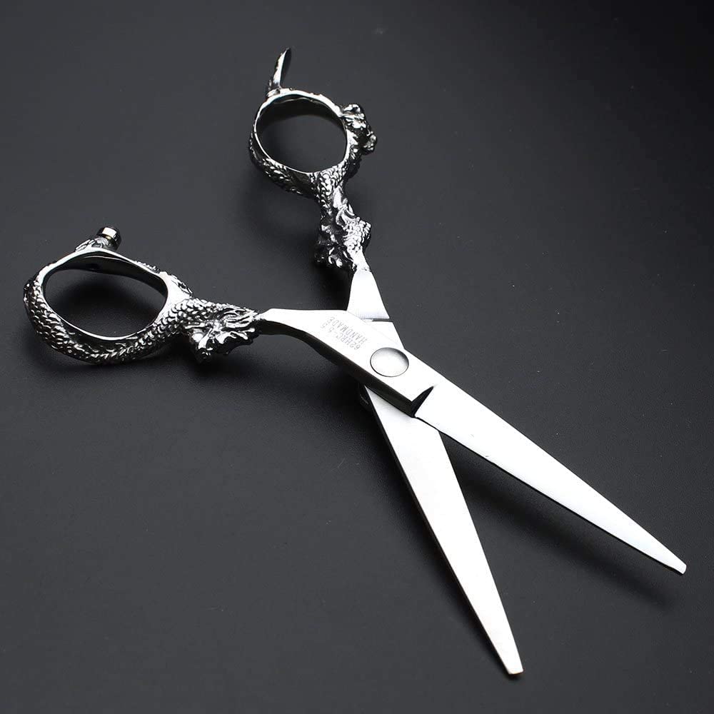 Tijeras de corte de pelo, tijeras profesionales de peluquería de 6 pulgadas, uso doméstico para hombre, mujer, adultos, niños y bebés(6-inch cutting-C)