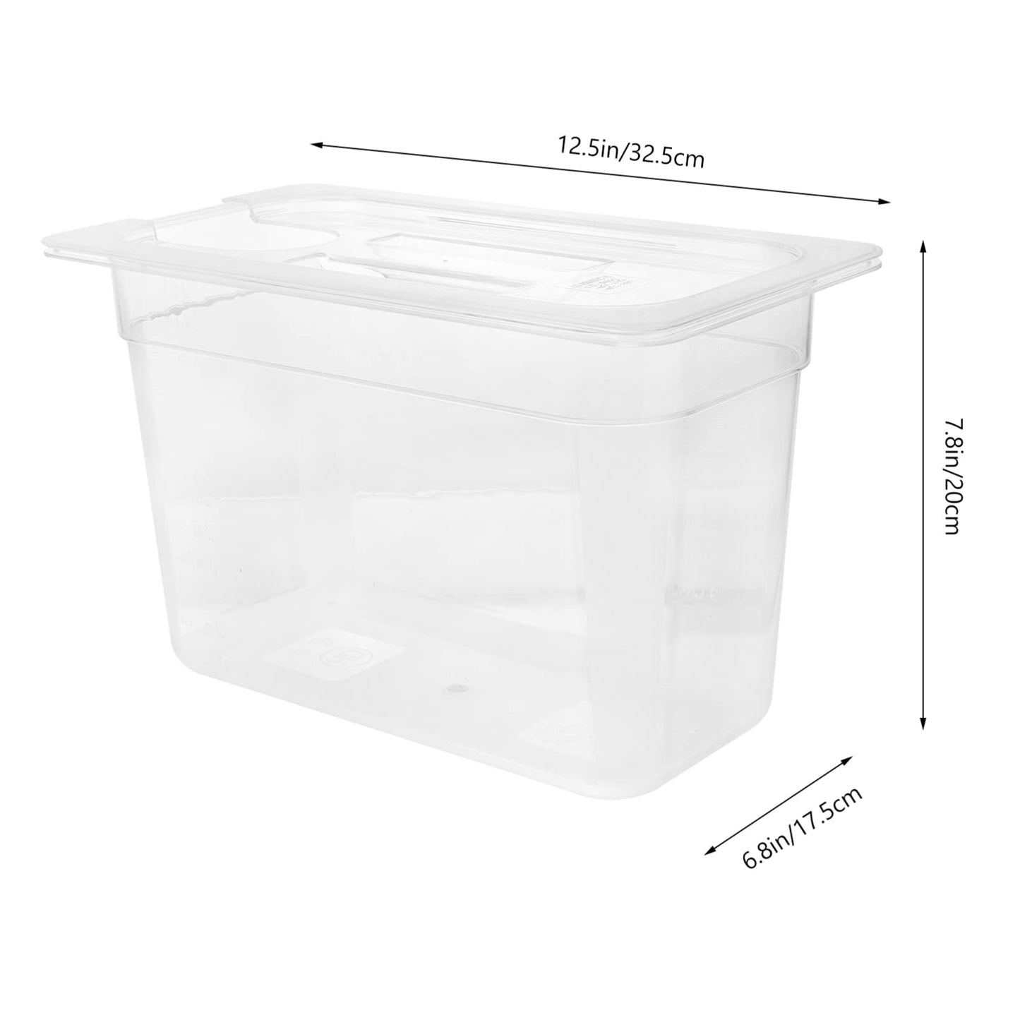 Luxshiny - Contenedores de sellado al aspiradora para olla de cocción lenta de 6 litros, estuche de almacenamiento multiusos transparente