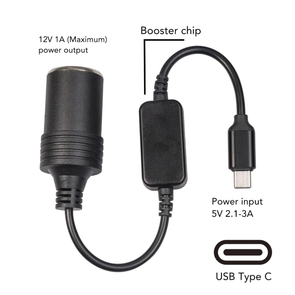 KIMISS Adaptador USB a Encendedor de Cigarrillos, Cargador para Auto Adaptador convertidor de Enchufe de Encendedor de Cigarrillos USB de 5 V a 12 V Macho a Hembra