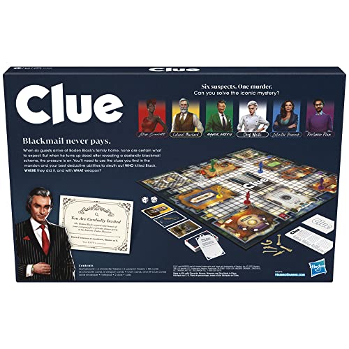 Hasbro Juego de Mesa para Juegos para niños de 8 años en adelante, Juego de Pistas reinventado para 2 a 6 Jugadores, Juegos de Misterio, Juegos de detectives, Juegos Familiares para niños y Adultos