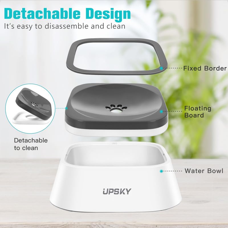 Cuenco para Perro UPSKY Azul Antideslizante y sin Derrames para Alimentación Lenta