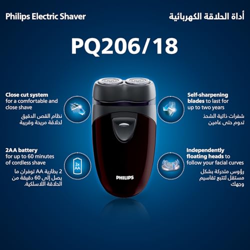 Afeitadora Eléctrica Philips Negra Portátil