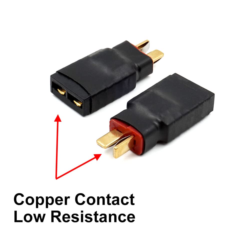 Adaptador de conector macho Deans T, compatible con convertidor inalámbrico TRX, para cargador de batería RC