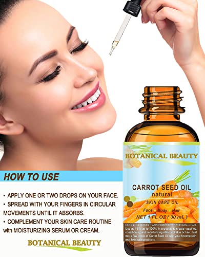 CARROT SEED OIL 100% Pure / Natural. Cold Pressed / Undiluted / Kosher Certified. Skin Care.0.33 Fl.oz.- 10 ml. by Botanical Beauty