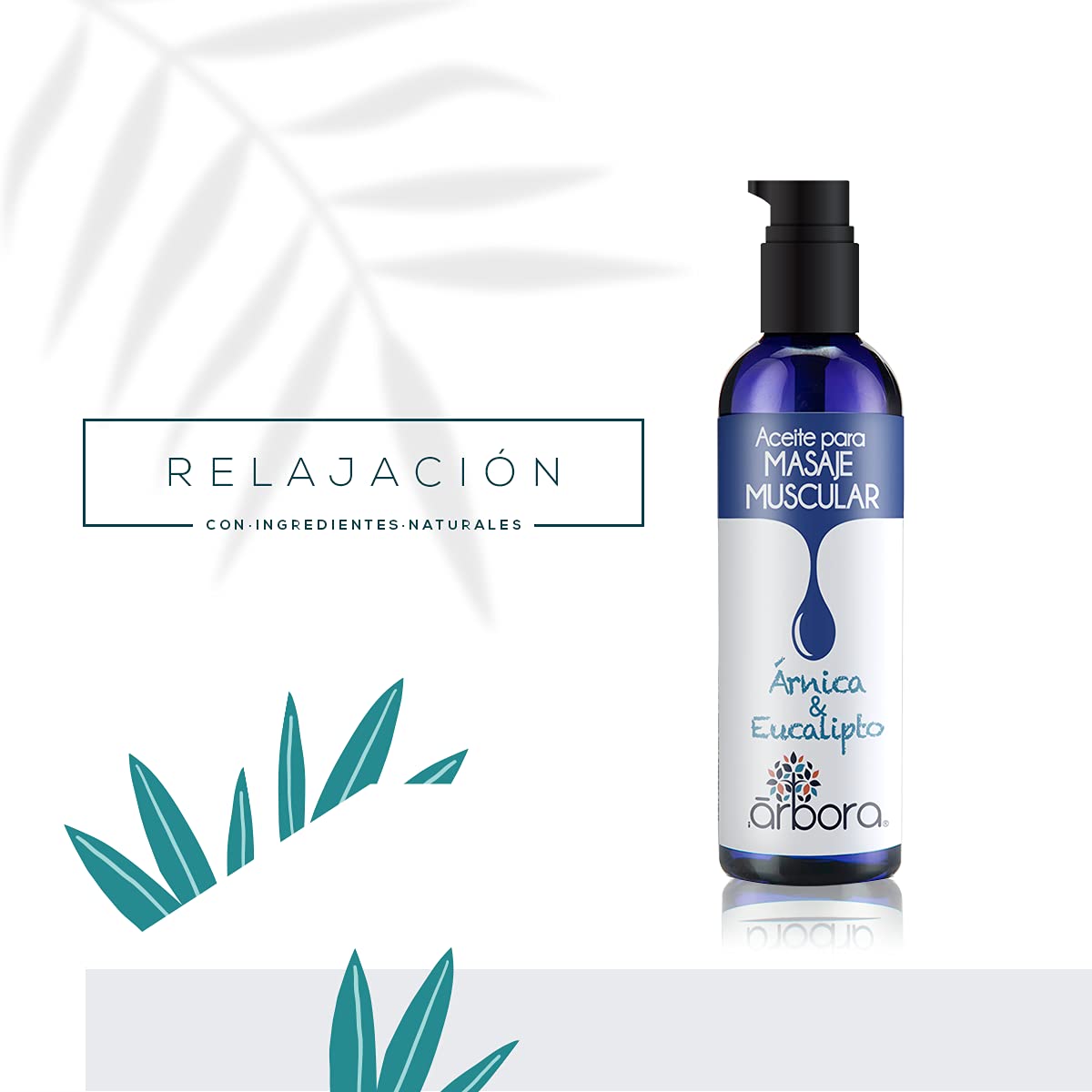 Aceite de Masaje Árbora Árnica con Eucalipto y Menta para Relajación Muscular 2 Pack