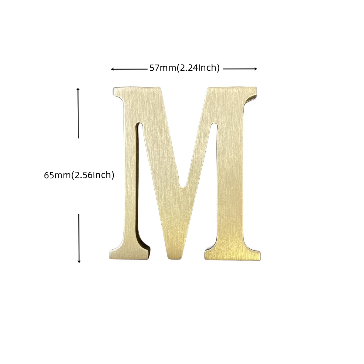 Pegatina de Latón Soild en Inglés con Letras y Números Autoadhesivos para Señalización de Casa