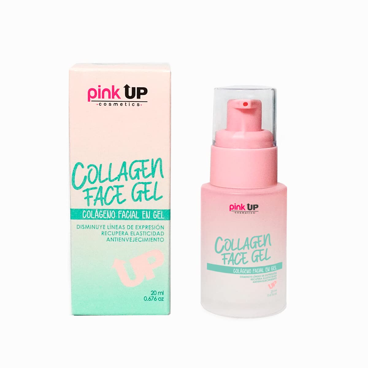 PINK UP | Collagen Face Gel | Colágeno Facial En Gel | Reduce líneas de expresión | Reafirma la piel del rostro | Textura ligera | Para todo tipo de piel | Modelo PKS09