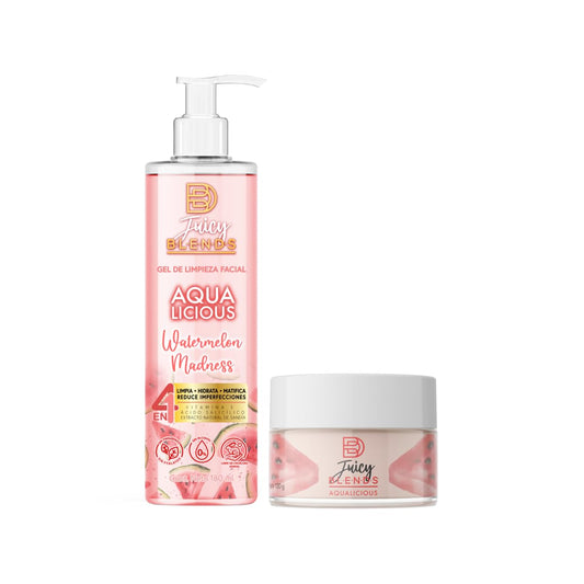 Kit Blends Juicy Detox Watermelon Madness Cuidado Facial - Gel de Limpieza + Gel Hidratante