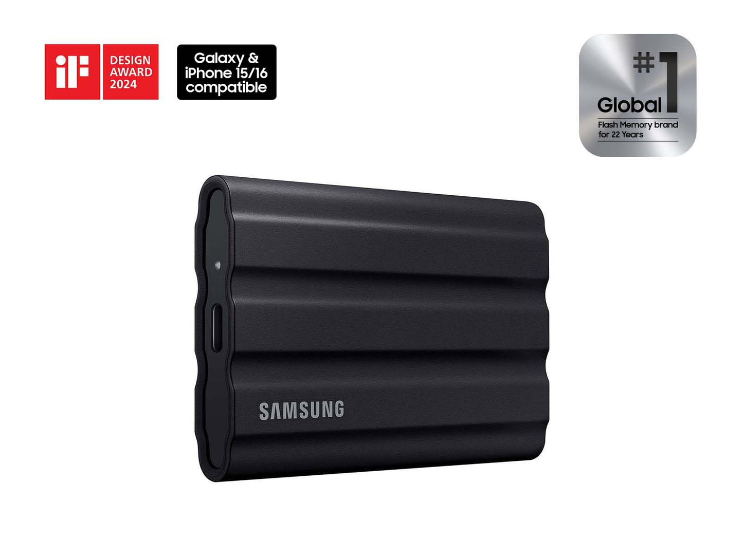 Unidad de Estado Sólido Samsung Negra Resistente al Agua USB 3.2 de 1 TB