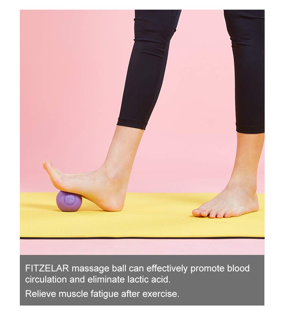 FITZELAR Massage Lacrosse Balls for Myofascial Release , SGS Certification, Massage Deep Tissue for Back and Shoulder, Trigger Point Therapy, Muscle Knots , Relieving Muscle Pain, Yoga Ball for Feet