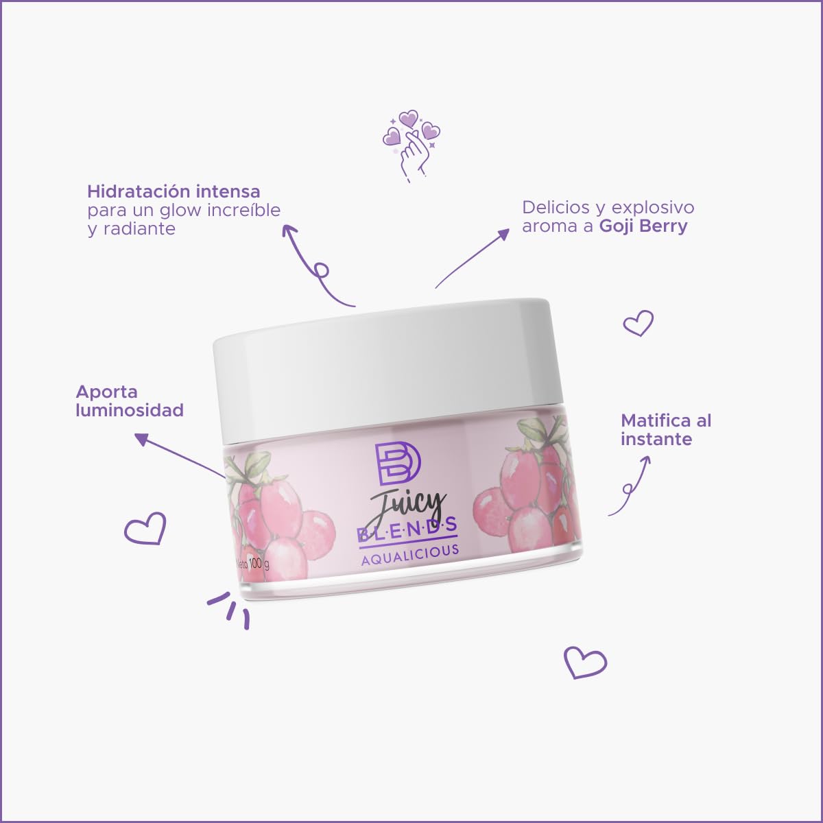 Kit Blends Juicy Glow Up Goji Berry Frenzy Cuidado Facial - Gel de Limpieza + Gel Hidratante