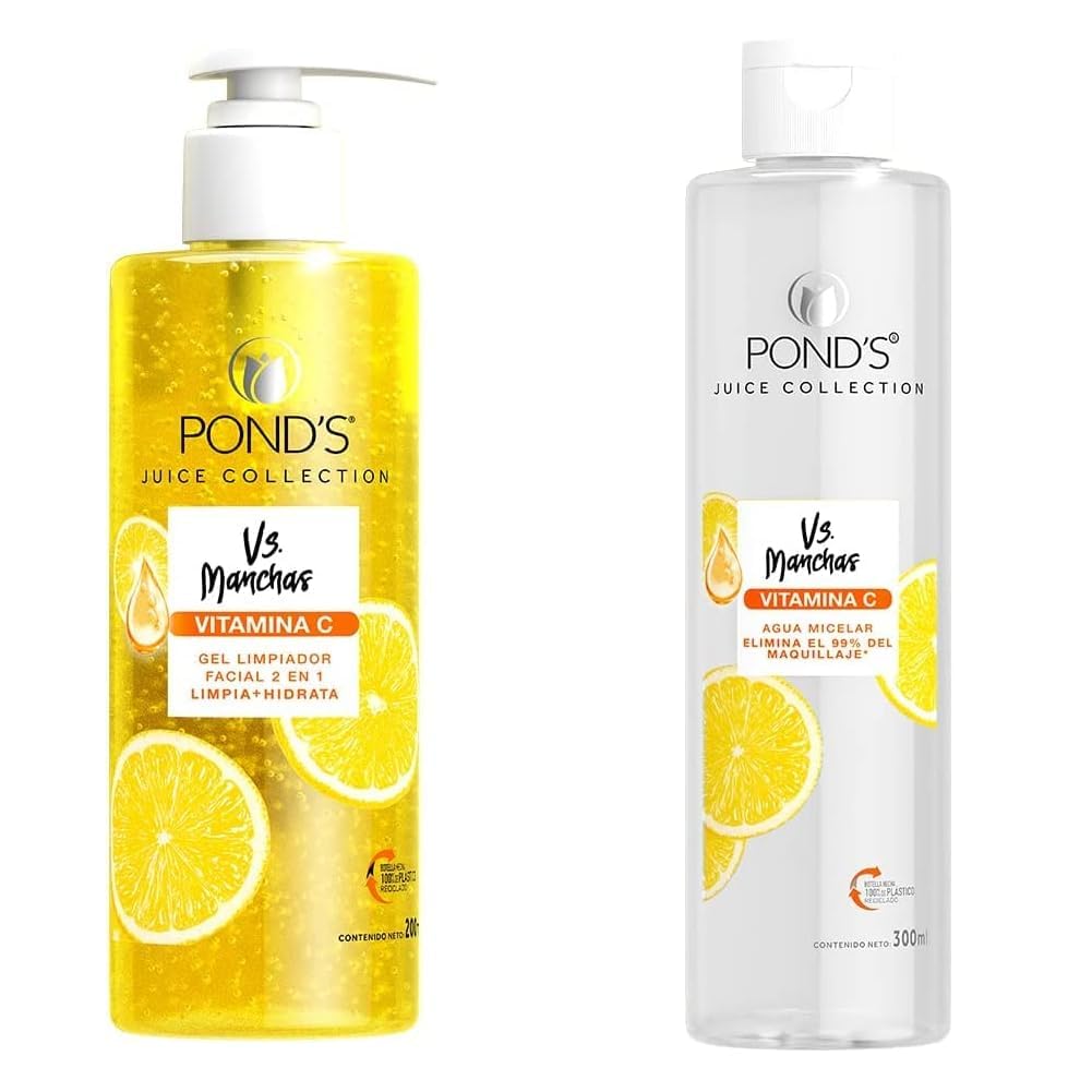 Pond's Limpiador Facial Vs Manchas Vitamina C 200ml + Agua Micelar Vs Manchas Vitamina C 300ml