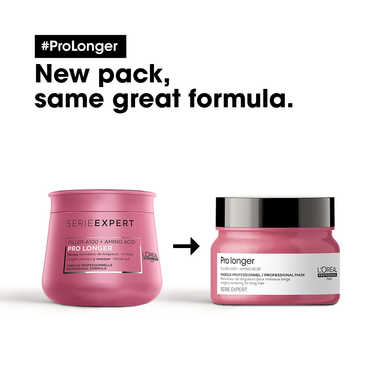 Mascarilla Tratamiento L'Oreal Professionnel Negro Engrosadora para un Cabello Más Largo y Saludable