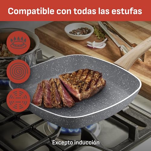 Grill T-Fal 26 cm Healthy Cook con Antiadherente