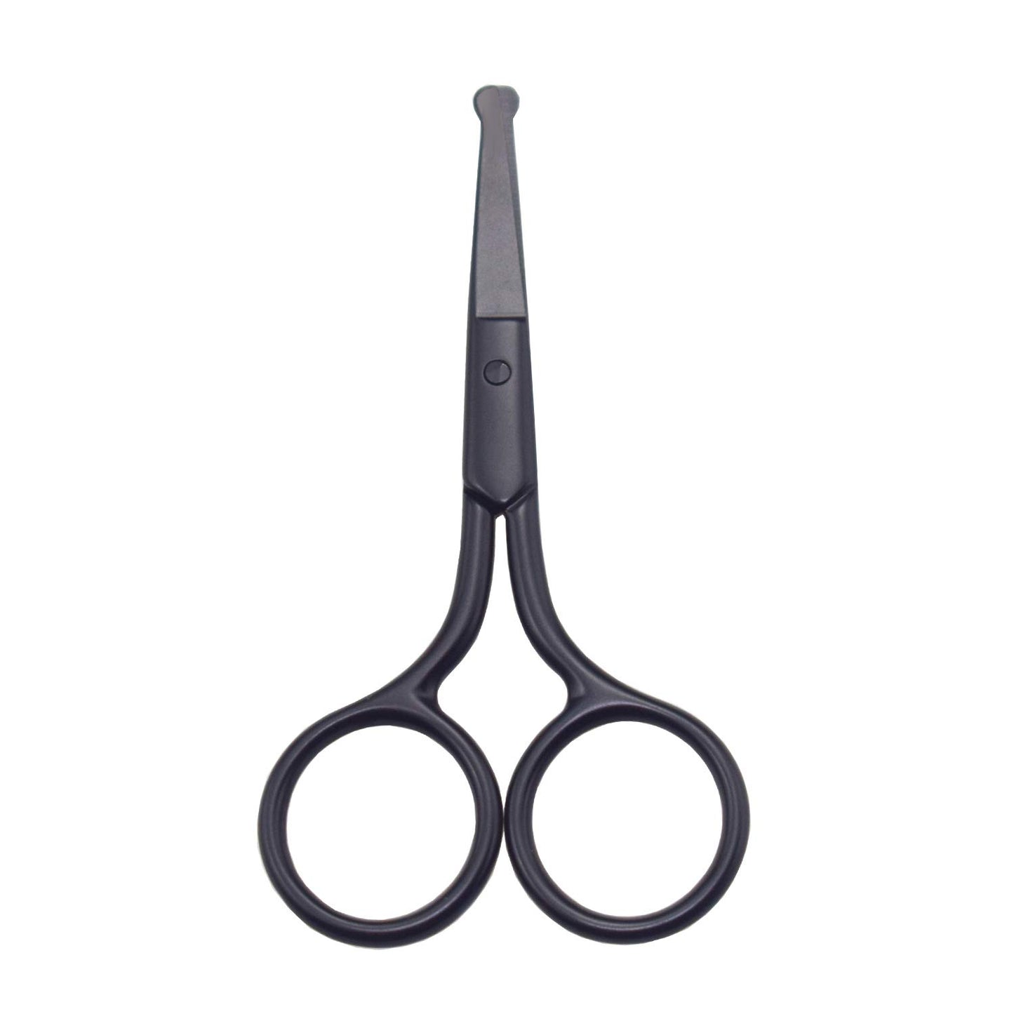 Motanar - Tijeras de punta redonda para orejas de cejas, barba, bigote y barba, multiusos, redondas, para el cuidado del cabello, para hombres, mujeres y bebés (negro y curvado)
