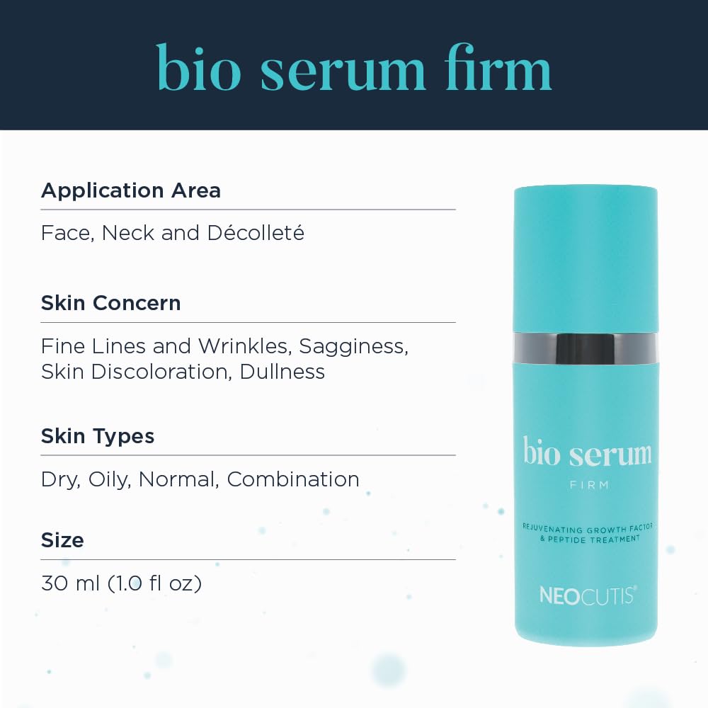 NEOCUTIS Bio Serum Firm Hydrating and AntiAging Serum 30mL, Fragrance Free, 1 Fl Oz
