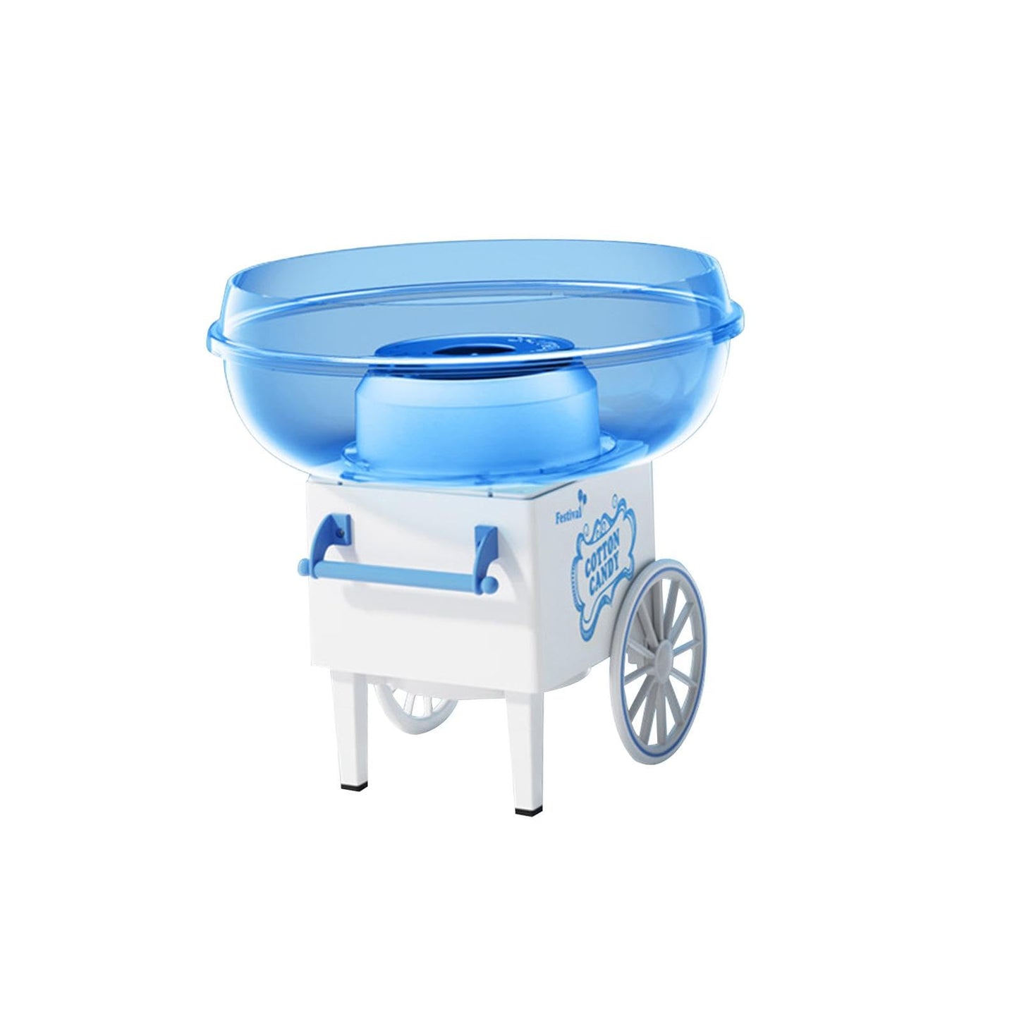 Fabricante de dulces, máquina de algodón de azúcar, máquina eléctrica de dulces para el hogar de 450W para carnaval, Azul