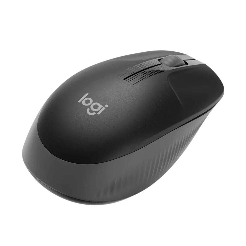 Logitech M190 Mouse Inalámbrico, Diseño Curvo Ambidiestro, Batería 18 Meses con Modo Ahorro, Receptor USB, Cursor y Desplazamiento Preciso, Compatible con PC, Mac, Laptop - Negro/Gris