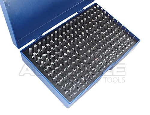 Accusize - 190 Pcs/Set M1(-) 0.061'' - 0.250'' Steel Plug Pin Gage Set Minus, M1(-)