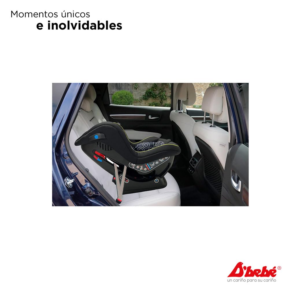 D´BEBÉ - Autoasiento Confort Reclinable - Recomendado para bebés desde 4-6 meses y hasta los 4 años - Ideal para que tu Bebé Viaje Cómodo y Seguro - Color Gris
