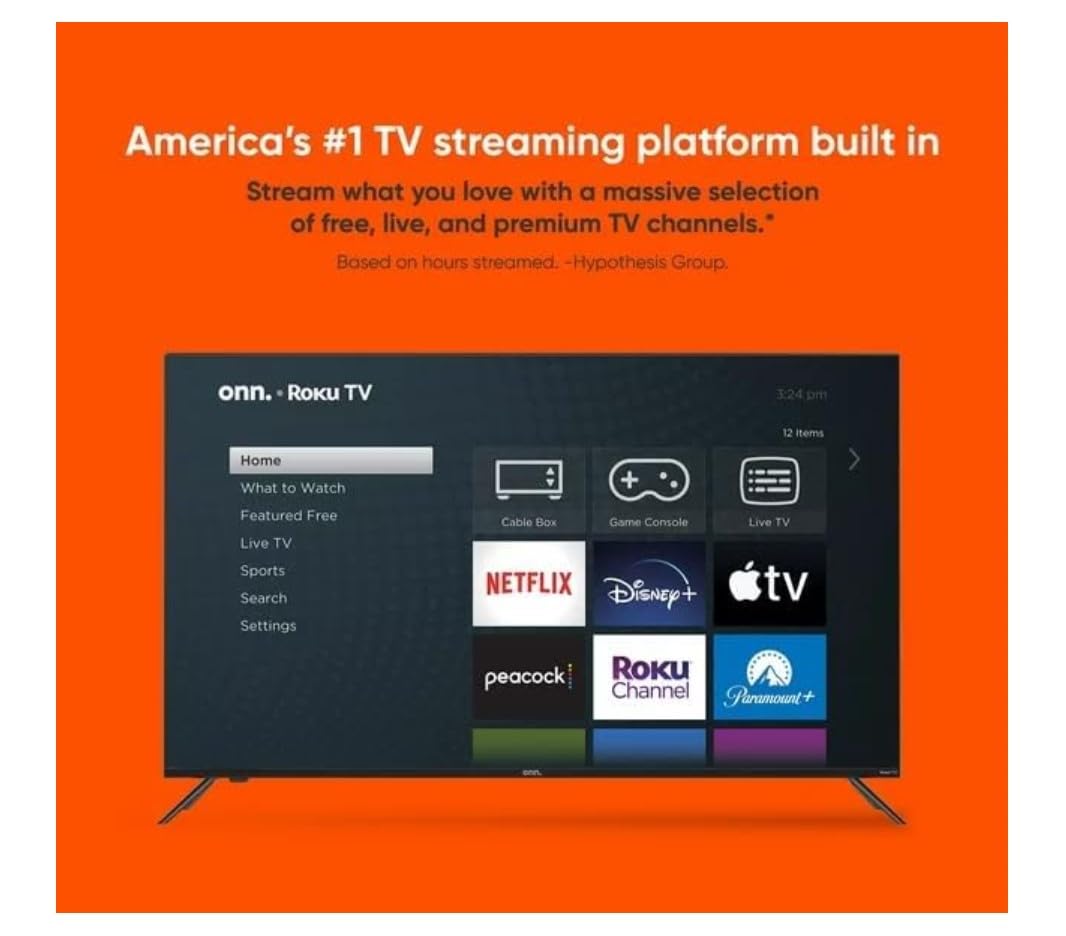 ONN Television Smart TV 43 Pulgadas Class FHD (1080p) LED TV HDR10 WiFi Funciona con Apple Home, Alexa y Asistente de Google 100133209