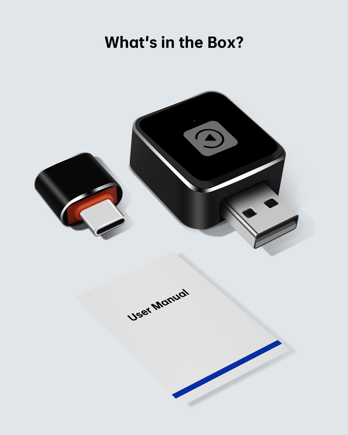 Adaptador Inalámbrico ViaBecs 2025 para Apple CarPlay iPhone 6+ Wi-Fi Doble Banda