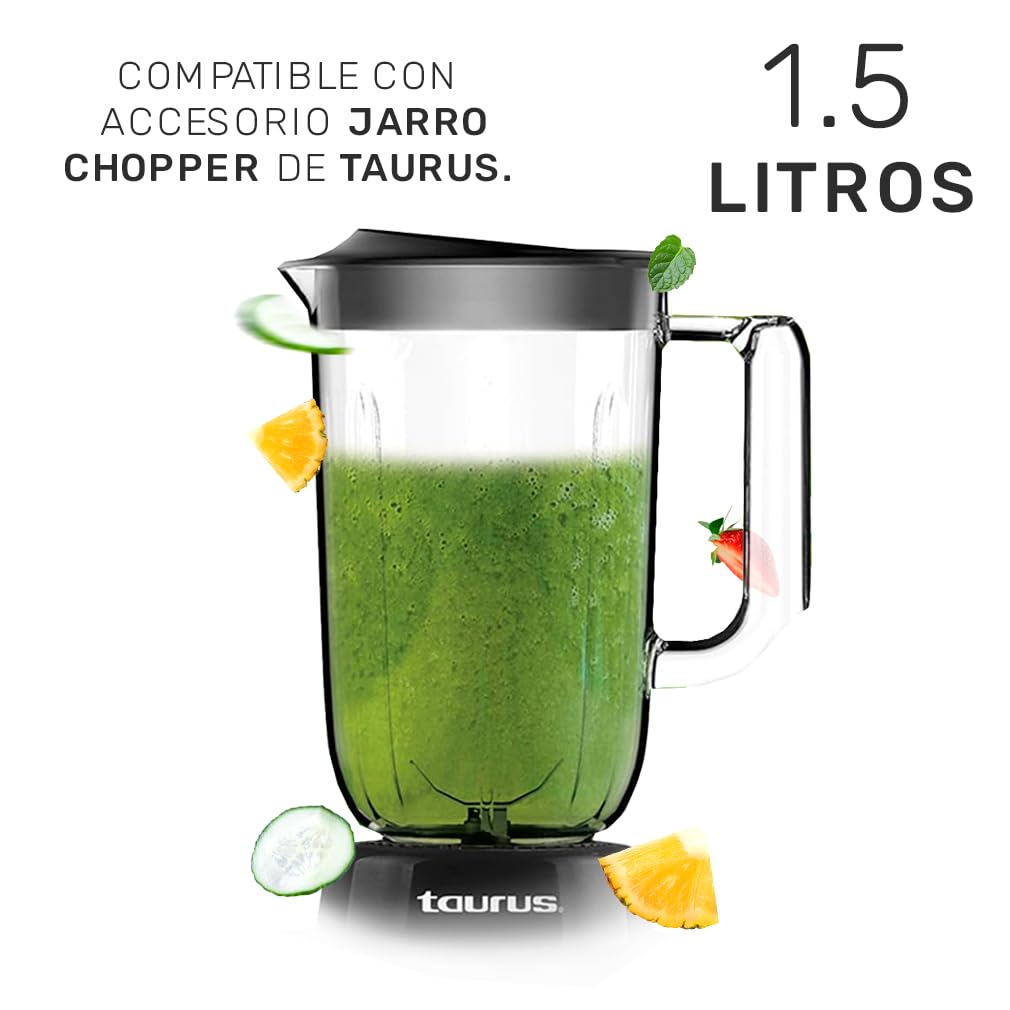 Licuadora Taurus HALEY Blanca con Vaso de Plástico 1.5 Litros y 4 Velocidades