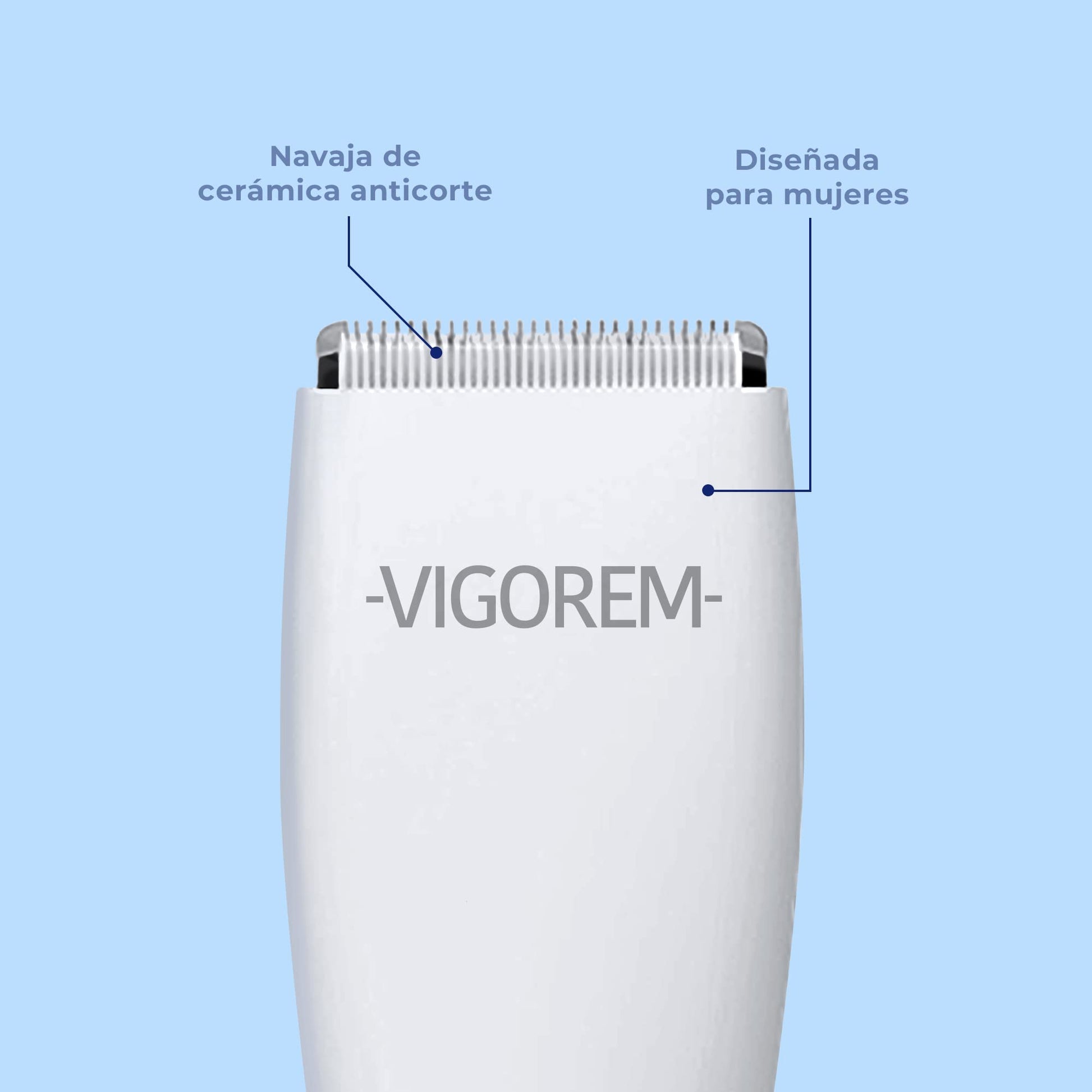 VIGOREM PRO MUJER Rasuradora Para Mujer Zonas Intimas Corporal Bikini Perfecto Impermeable IPX6 Maquina Afeitadora Base Recargable 2 Repuestos Incluidos Ergonómica Cuchilla Cerámica Anticorte