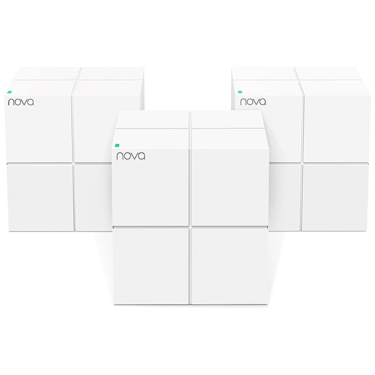 Tenda Nova WiFi Mesh System MW6 - Router WiFi de Malla AC1200, hasta 867 Mbps en 5 GHz, Cubre hasta 500m2, Red de Malla de Doble Banda Gigabit para 90 Dispositivos, Funciona con Alexa, 3-Pack
