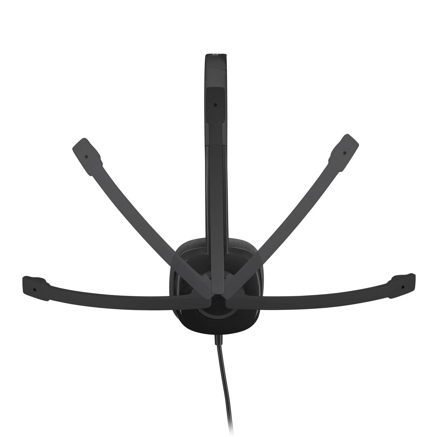 Logitech H151 Diadema con Cable, Sonido Estéreo con Micrófono Giratorio, Jack 3,5mm, Controles Integrados, PC/Mac/Portátil/Tablet/Smartphone - Negro