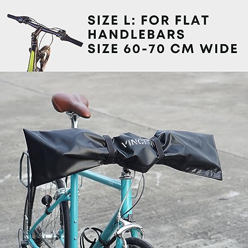 Funda Impermeable Vincita L Lona Verde Duradera para Manubrio Plano de Bicicleta
